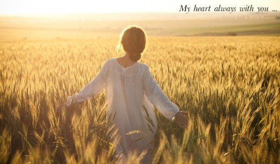 девушка в поле пшеницы