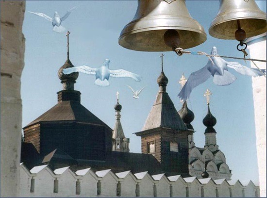 колокольный звон и голуби