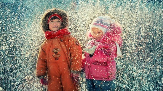 снег и дети