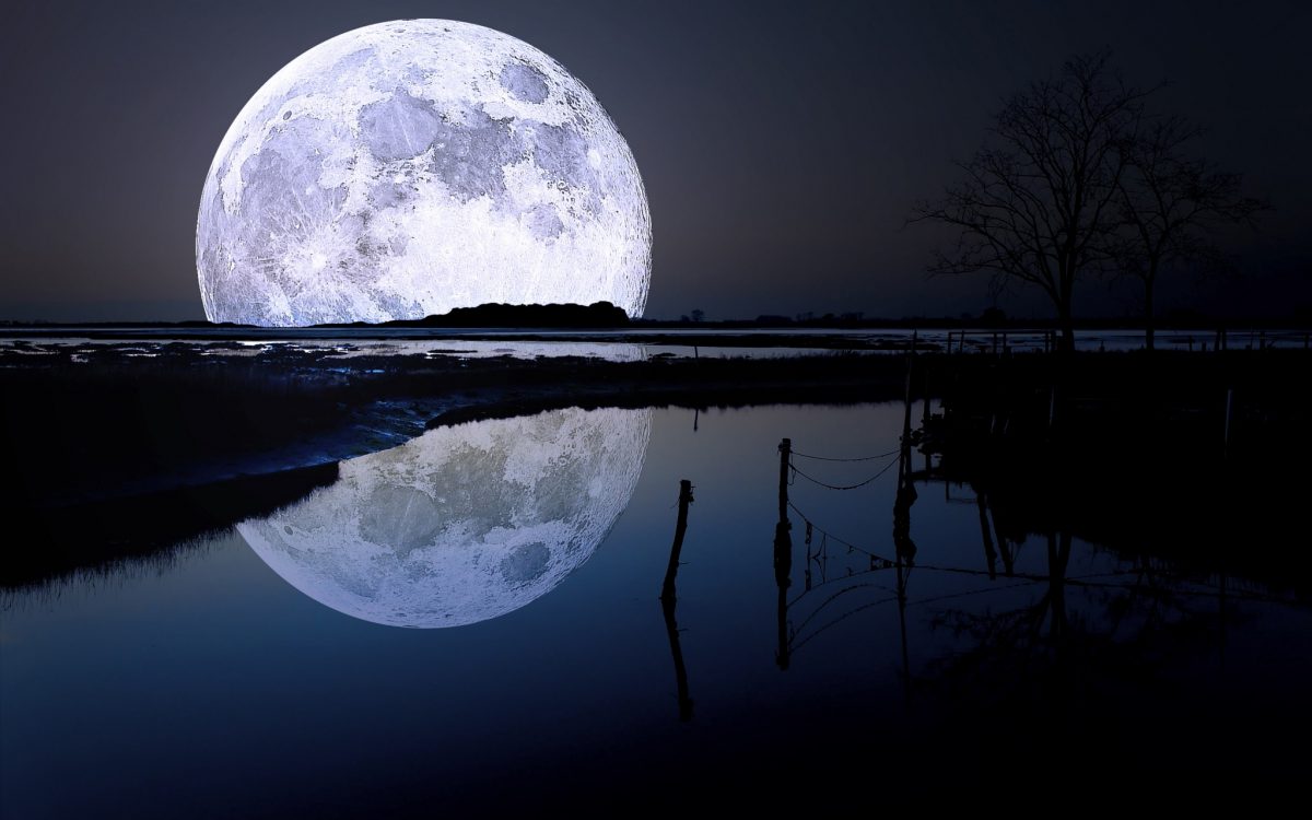ночь луна прекрасно